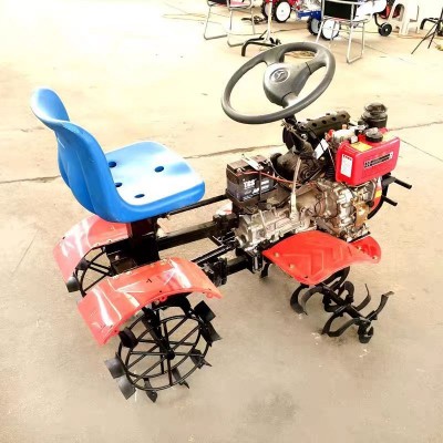 新款四驱乘坐式微耕机家用小型旋耕机农用犁地小四轮微耕机乘坐式图3