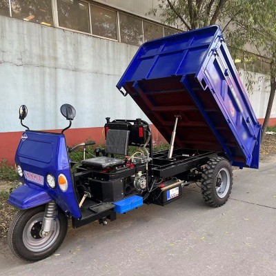 大马力载重柴油三轮车 工程工地建筑拉货载重自卸柴油中置三轮车图4