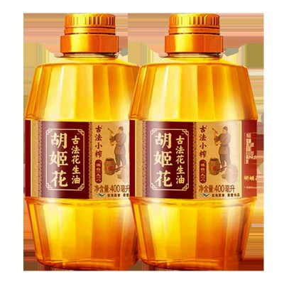 胡姬花古法小榨花生油400ml瓶 小瓶宿舍家用炒菜烘焙包装 植物油图3