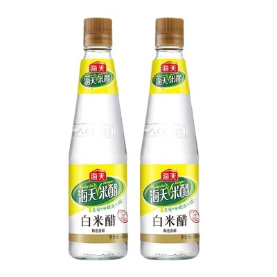 海天白米醋450ml瓶酿造食醋米醋炒菜凉面酸菜蘸料调味料整箱图5