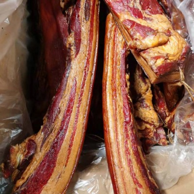 跑江湖地摊货源农家腊肉猪脚排骨便宜腊肉地摊腊肉五花肉批发货源图5