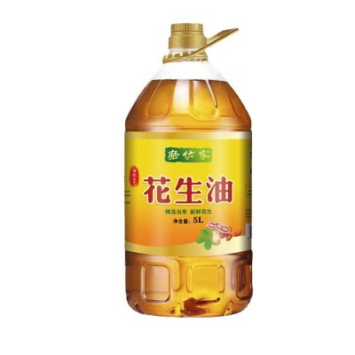 新鲜日期花生油5L厂家直供食用油批发粮油压榨花生油家用商用年货图5