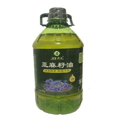 井江亚麻籽油纯亚麻油物理冷榨一级食用油胡麻油5斤工厂直 销批发图4