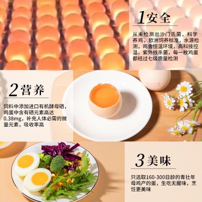 可生食富硒 叶黄素无沙门氏菌溏心蛋新鲜鸡蛋现捡现发图3