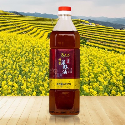 小榨菜籽油家乡味 非转基因无添加土榨纯食用菜籽油900ml贴牌加工图5