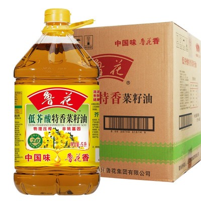 【工厂直发】鲁花低芥酸特香菜籽油5L*4瓶非转基因一级食用油整箱图5