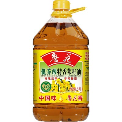 【工厂直发】鲁花低芥酸特香菜籽油5L*4瓶非转基因一级食用油整箱图4