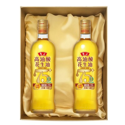 【工厂直发】鲁花高油酸花生油750ml*2 礼盒装油酸含量>75%食用油图5