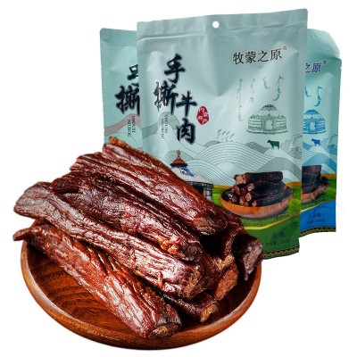 内蒙古草原牧蒙之原手撕牛肉干开袋即食牛肉图5
