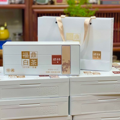 福鼎白茶老白茶陈皮白茶紧压茶贡眉小方片铁盒烟条礼盒装一件代发图5