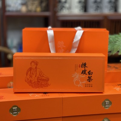 福鼎白茶老白茶陈皮白茶紧压茶贡眉小方片铁盒烟条礼盒装一件代发图3