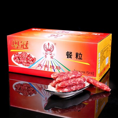 中山黄圃腊味工厂直销广式广味腊肠10斤装整箱无绳风味餐肠饭堂肠图4