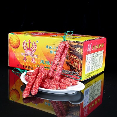 粤冠腊味有绳5000g散装咸甜适中广式腊肠香肠中山黄圃特产批发图5