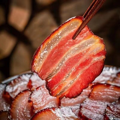 四川烟熏腊肉腊五花肉正宗手工食品整箱餐饮真空袋装批发商用厂家图4