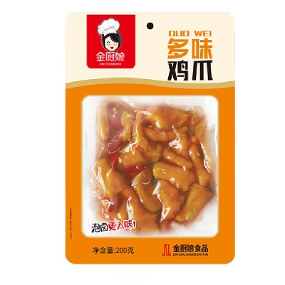 金厨娘多味鸡爪泡椒凤爪200g即食卤味鸡肉零食网红熟食鸡爪批发图4