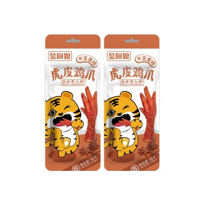 一件代发金厨娘虎皮鸡爪30g包装凤爪抖音淘宝热销五香香辣鸡爪图4