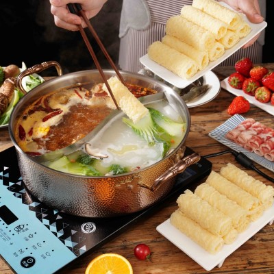 火锅食材 响铃卷黄金卷脆铃卷豆皮卷腐竹卷 火锅伴侣油炸腐竹批发图4