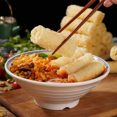 火锅食材 响铃卷黄金卷脆铃卷豆皮卷腐竹卷 火锅伴侣油炸腐竹批发图5