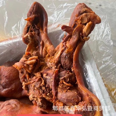 地摊卤猪头肉批发卤味全熟猪头肉冷菜店下酒菜冷冻全熟食品卤猪头图3