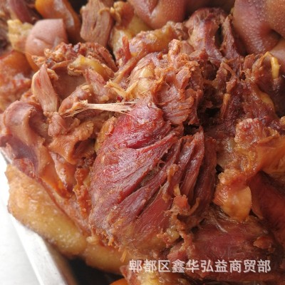 地摊卤猪头肉批发卤味全熟猪头肉冷菜店下酒菜冷冻全熟食品卤猪头图2