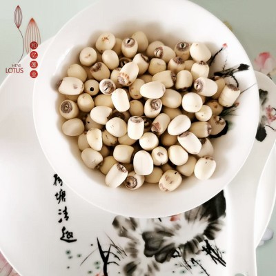 直批有芯磨皮小白莲子干货5kg料包配料有芯小莲子去皮有芯白莲子图3