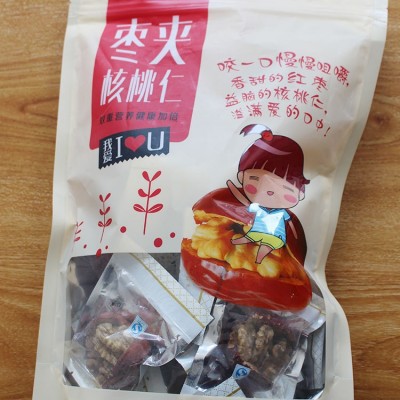 新疆和田大枣夹核桃灰枣夹核桃抱抱枣美脑枣500g休闲零食图4