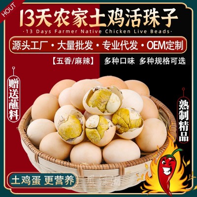 凤溪湖新鲜13天土鸡活珠子鸡胚蛋五香麻辣钢化蛋毛蛋探花开袋即食