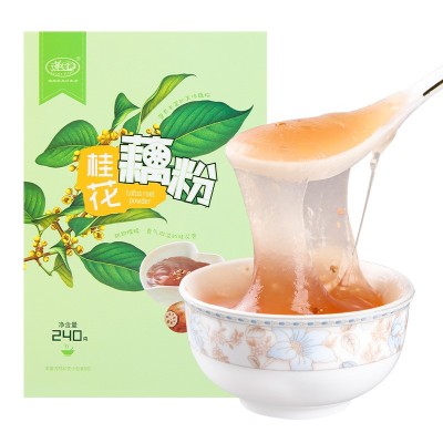 湖北特产洪湖藕粉240g桂花味营养速溶膨化早餐代餐粉包邮易冲泡图5