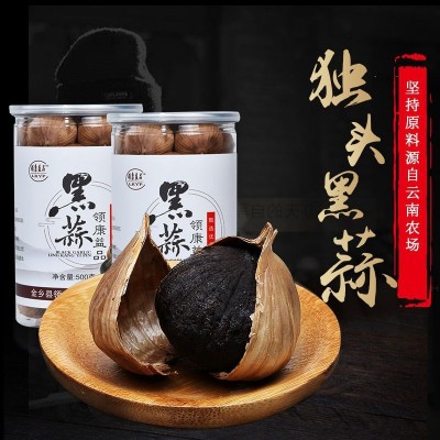 领康独头黑蒜500g罐装