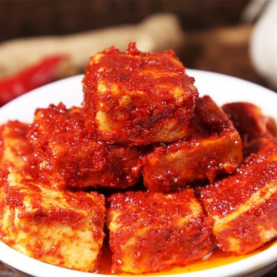 湖南特产茶油腐乳300g红方豆腐乳下饭酱蘸料豆制品农家香辣霉豆腐图2