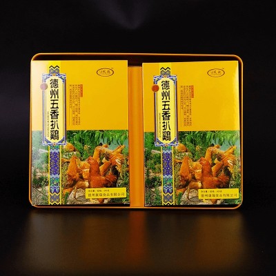 【厂家直销】正宗德州五香扒鸡散养鸡黄色铁盒600g×2只 烧鸡特产图4