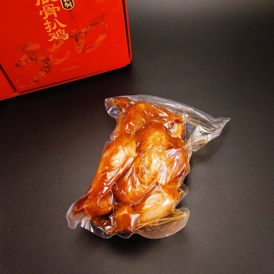 【厂家直销】凤起 德州脱骨扒鸡红色铁盒600g×2只 山东特产批发图2