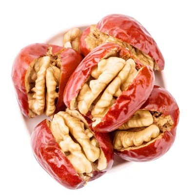 红枣夹核桃仁独立包装批发500g 代发核桃夹心红枣零食大枣夹核桃图5