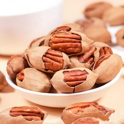 代发碧根果奶油味手剥500g 批发新货长寿果休闲零食大颗粒碧根果图2