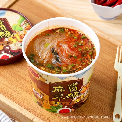 正宗清真桶装麻酱米线南阳风味冲泡免煮方便速食整箱批发一件代发