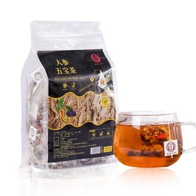 合韵塘人参五宝茶老公茶黄精枸杞桑葚茶男人肾茶三角包茶厂家代发图5