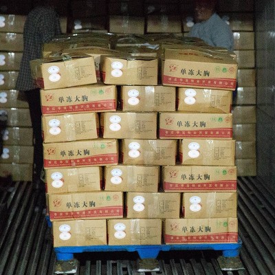 工厂批发单冻鸡胸肉新鲜鸡脯肉出口鸡大胸学校酒店食堂精修鸡胸肉图3