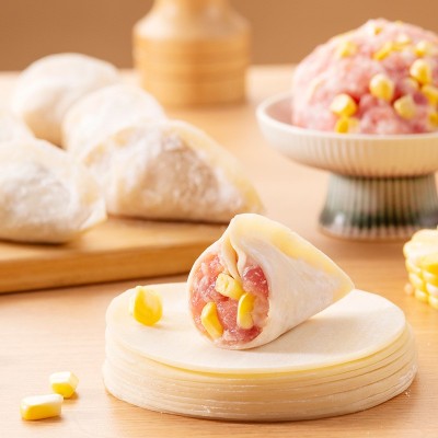 亿禾利家庭商用新鲜饺子皮煎饺皮供应早餐店包饺子蒸饺烧麦皮水饺图2