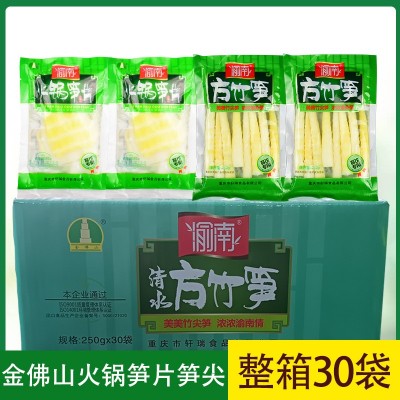 重庆渝南金佛山方竹笋笋片笋尖250g*30袋 清水笋鲜笋脆笋火锅食材