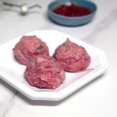 新鲜冷冻牛肉滑10斤饺子馄饨水饺馅肉丸食材调理牛肉胶速冻半成品图2