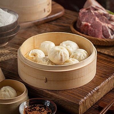 虬兴嵊州风味小笼包速冻手工面点鲜肉包商用早餐半成品老面包子图3