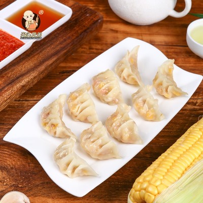 手工玉米饺子学生早餐商用早点茶点心光头佬包子速冻工厂手工饺子图3