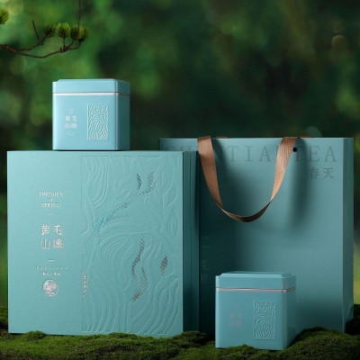 黄山毛峰新茶特级春茶明前绿茶土种毛峰茗茶茶叶伴手礼茗茶礼盒