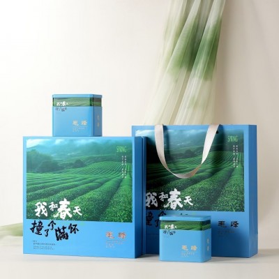 黄山毛峰春茶新茶毛峰毛尖绿茶一级毛峰茶茶叶伴手礼茗茶礼盒包装