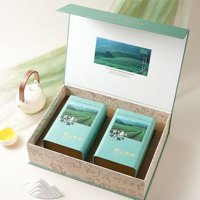 黄山毛峰春茶新茶毛峰毛尖绿茶一级毛峰茶茶叶伴手礼茗茶礼盒包装图3
