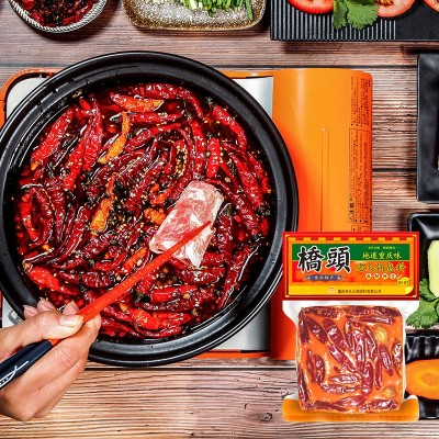 桥头老火锅底料500g袋装正宗重庆四川麻辣超辣牛油家用麻辣烫调料图4