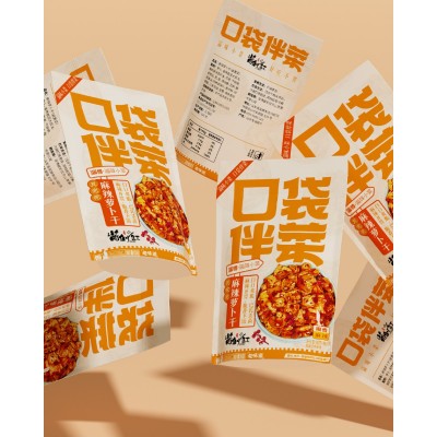 厂家供应90g麻辣萝卜干 麻辣椒香榨菜下饭菜咸菜萝卜干批发图3