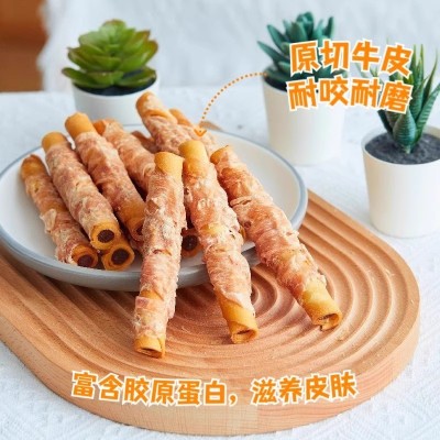 狗狗磨牙棒鸡鸭肉缠牛皮夹心卷幼犬中小型犬狗零食骨头耐咬宠物零图4