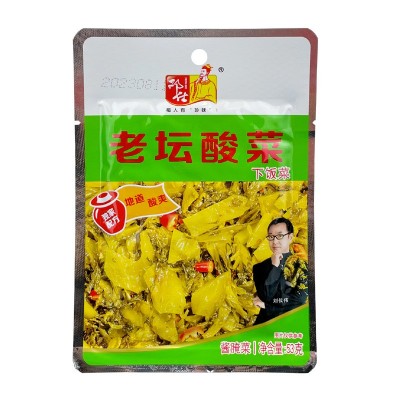 邓仕老坛酸菜53g袋装四川泡菜爽口酱腌咸菜下饭拌面佐餐粥小菜图5