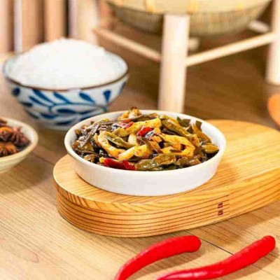 白袋15g香脆豇豆什锦四川泡菜小包装咸菜榨菜配粥下饭泡椒香辣图2